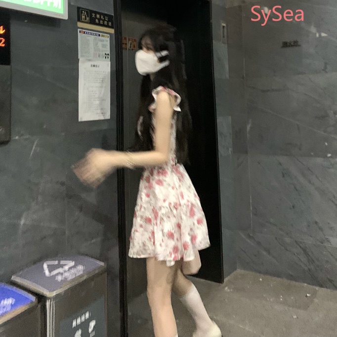 Đầm Hoa Hai Dây Thời Trang Mùa Hè Pháp Dành Cho Nữ