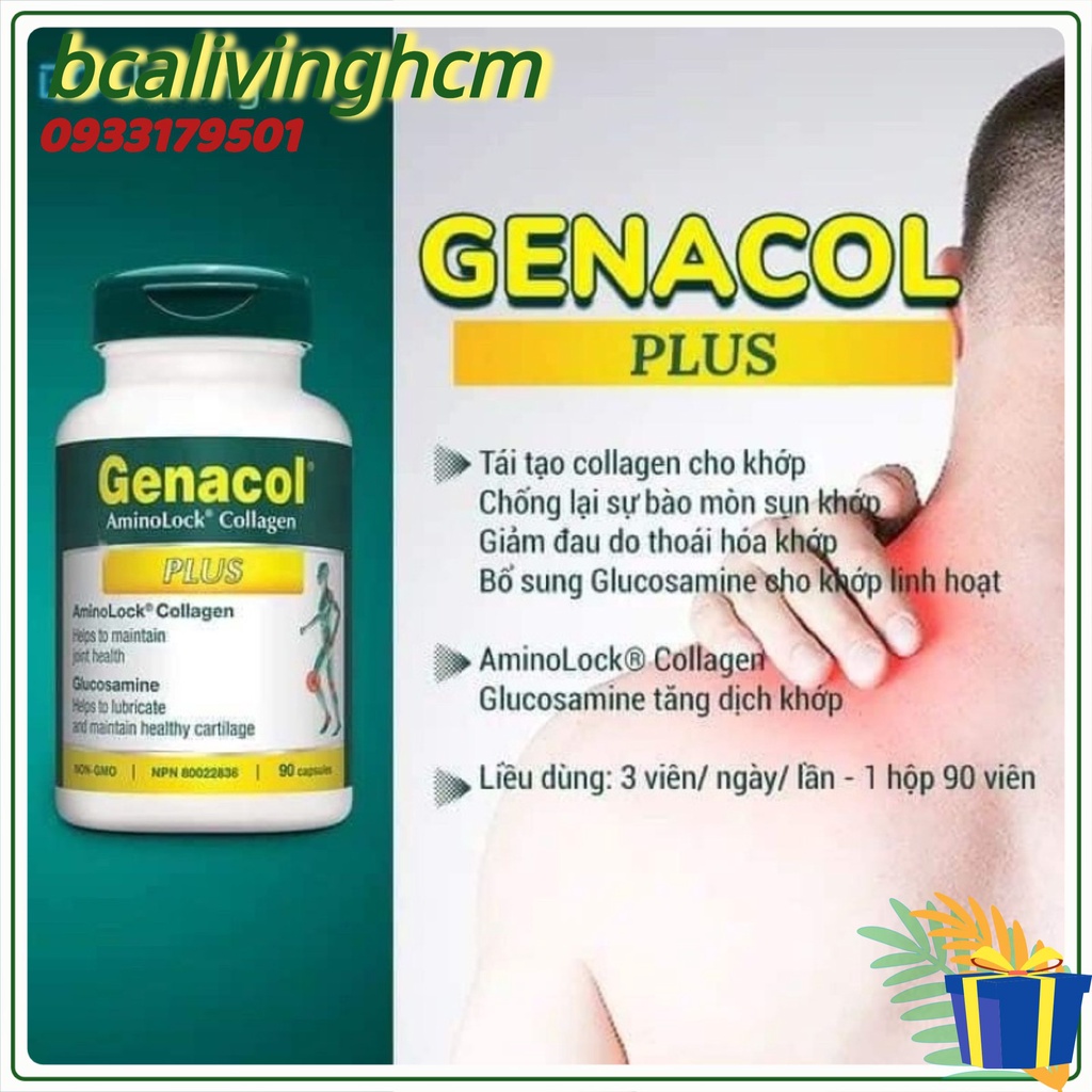 Thực phẩm bảo vệ sức khỏe Genacol Plus Hỗ trợ tăng tiết dịch,bảo vệ và tái tạo sụn khớp,giảm đau khớp,khô khớp,xưng khớp