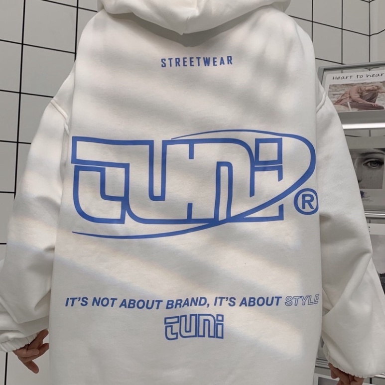 Áo hoodie thụng dáng rộng unisex TUNI dưới 85kg chất nỉ bông cotton - Uni | BigBuy360 - bigbuy360.vn