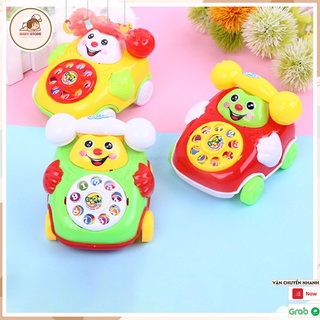 Điện thoại ô tô đồ chơi, xe oto đồ chơi kéo dây cót trẻ em
