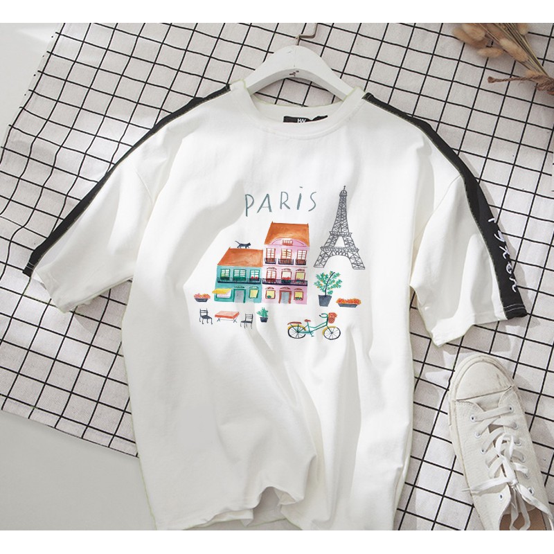 Áo thun Cotton Unisex - Paris - Thủ đô paris thơ mộng