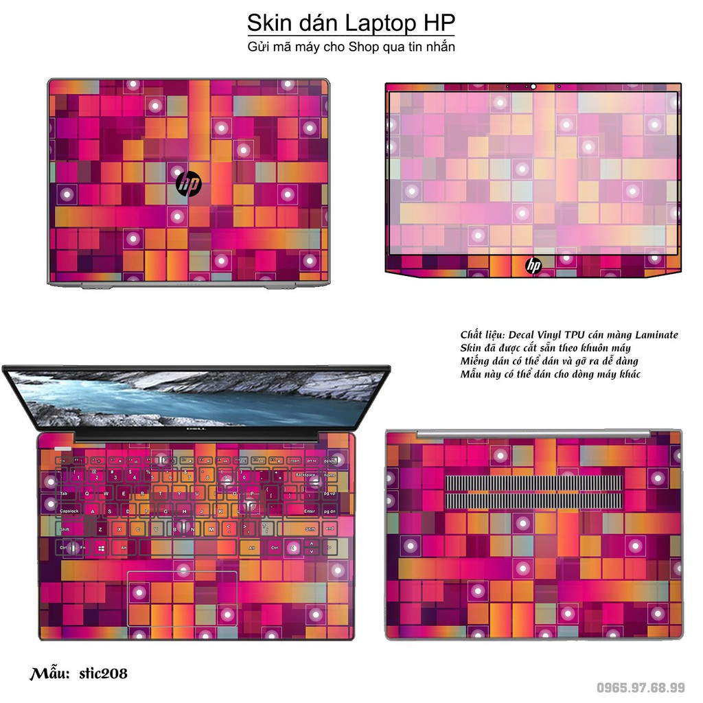 Skin dán Laptop HP in hình Hoa văn sticker _nhiều mẫu 34 (inbox mã máy cho Shop)