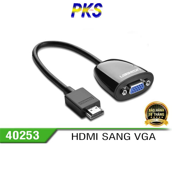 Cáp chuyển HDMI to VGA cao cấp chính hãng Ugreen 40253