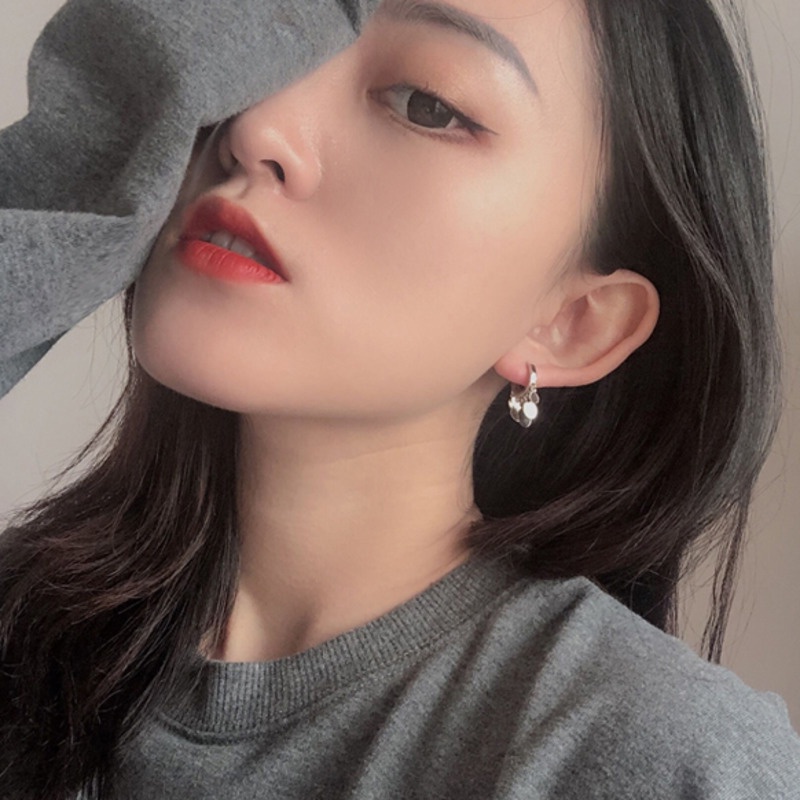 Khuyên tai hình tròn phong cách hip hop thời trang cho nữ