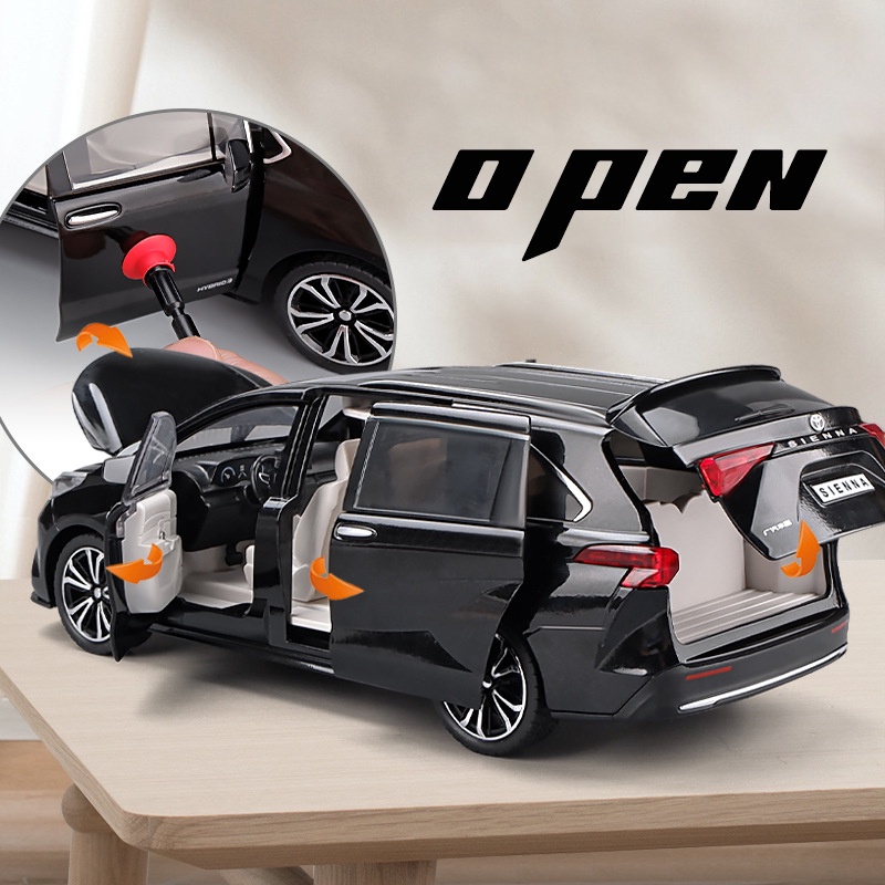 Mô Hình Xe Hơi Toyota Sienna Bằng Hợp Kim Tỉ Lệ 1: 24