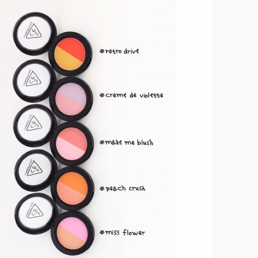 [Chính hãng] Phấn má hồng 3CE Duo Color Face Blush - Phấn má dạng nén Hàn Quốc 2 gam màu (5.5g)