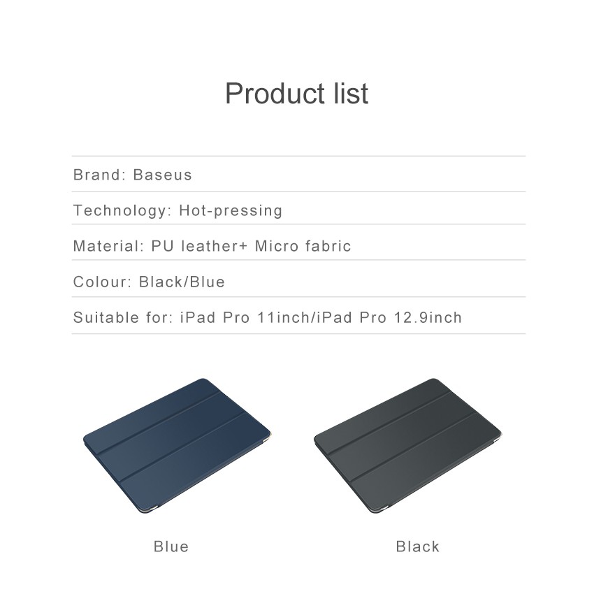 Bao da Baseus Simplism Y-Type Leather cho iPad Pro 11/12.9 inch(2018) | BigBuy360 - bigbuy360.vn