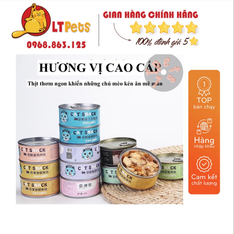 Pate hộp CAT SNACK 170g cho Mèo xinh từ 3 tháng tuổi