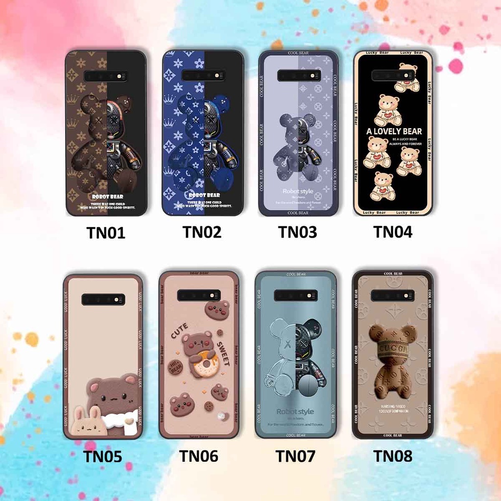 Ốp Samsung S10 / S10 5G / S10 Plus / S10+ bear brick, gấu đáng yêu, dễ thương