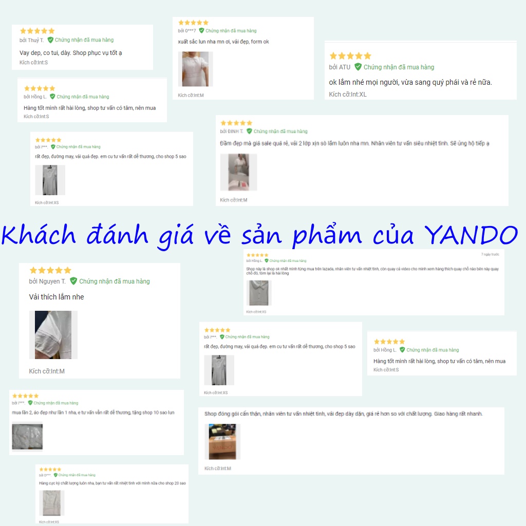 [Flash Sale] Đầm Xòe Tay Phồng Cổ Bẻ YANDO DA11