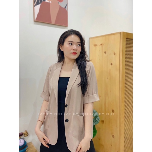 ÁO KHOÁC BLAZER BIGSIZE TAY LỠ CÓ TÚI - BLAZER BIG SIZE THIẾT KẾ - IZY BY NHI | BigBuy360 - bigbuy360.vn