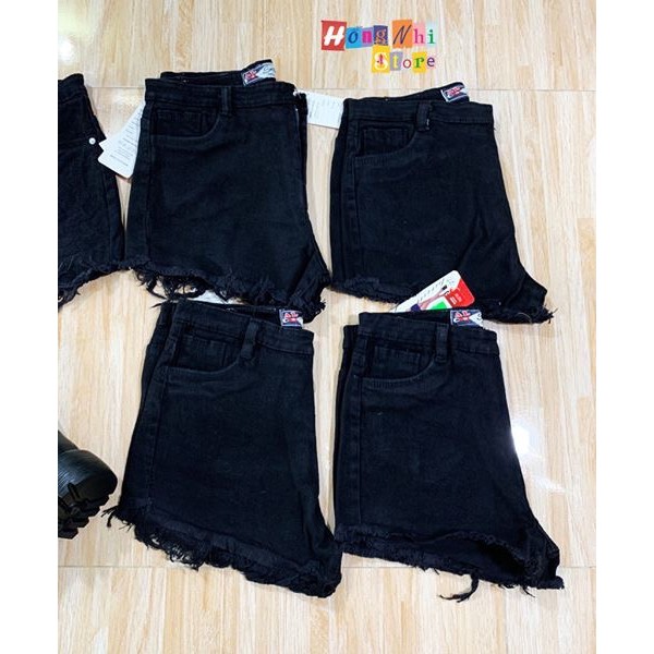 QUẦN SHORT KAKI JEAN QUẦN ĐÙI JEAN ĐEN LƯNG CAO TƯA LAI