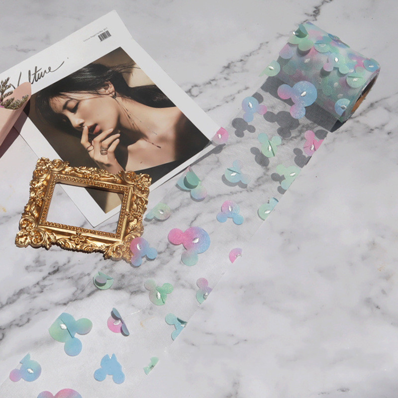 Dây ruy băng hình chuột mickey dễ thương 8cm