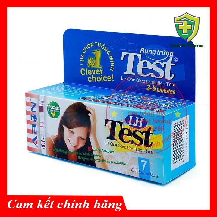 Que Thử Rụng Trứng LH Test Abon Hộp 7 Que - Test Nhanh Chỉ Sau 3 Đến 5 Phút