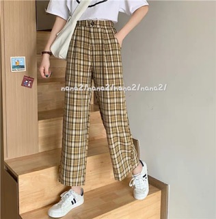Quần culottes kẻ caro