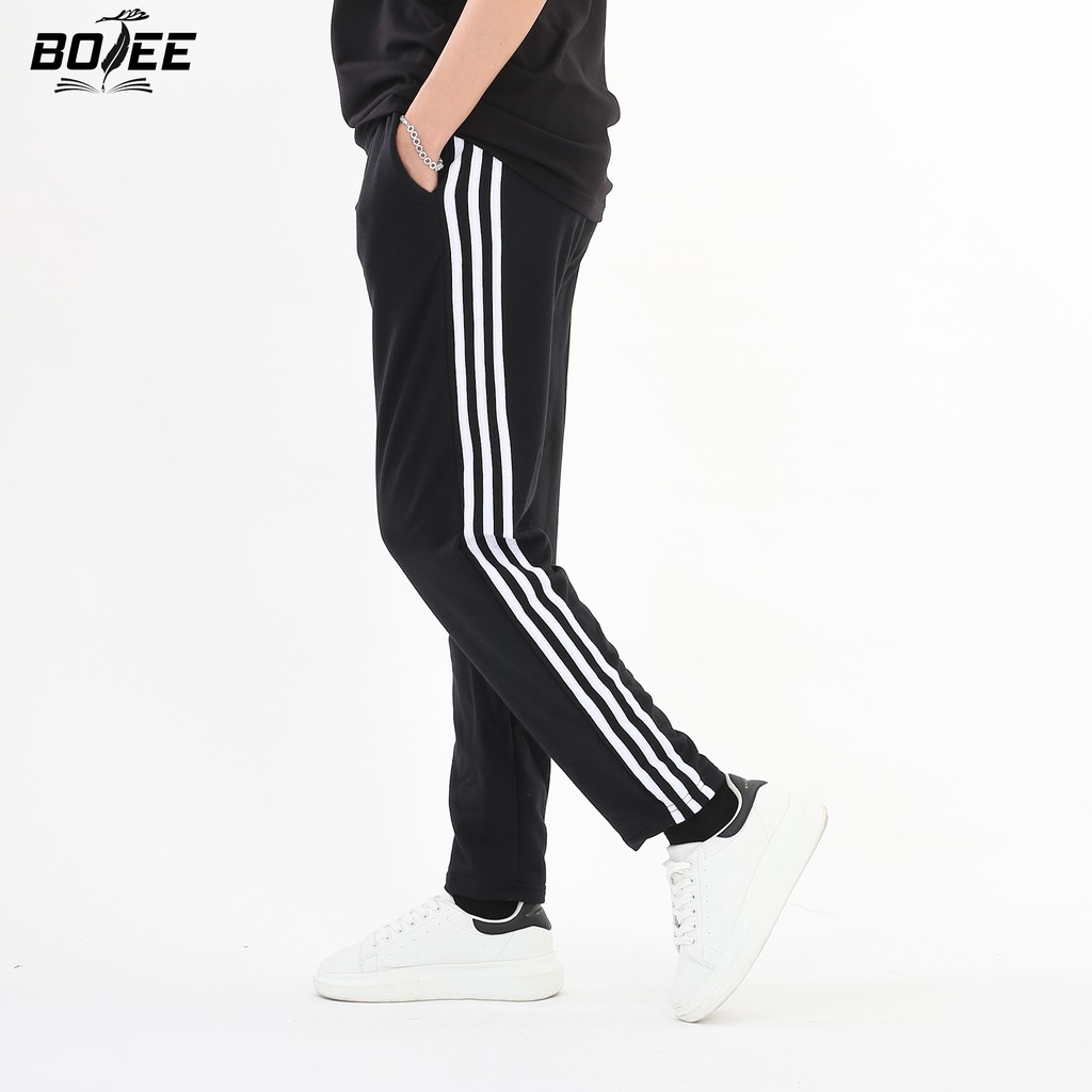 Quần dài thể thao 3 sọc BOTEE unisex nam nữ ống suông | BigBuy360 - bigbuy360.vn