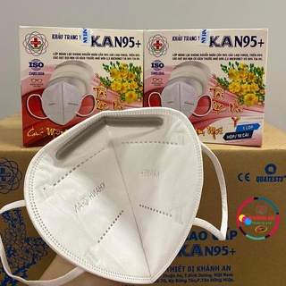 Khẩu trang y tế 5 lớp ka n95+ khánh an kháng khuẩn màng lọc ngăn 95% bụi mịn nhỏ hơn 2.5 micromet và 99% tia uv