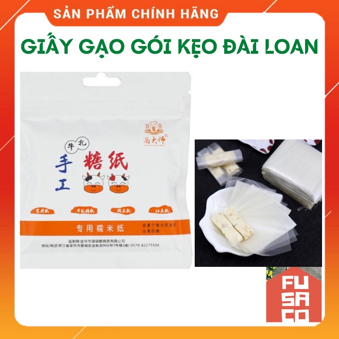 [Hàng mới về] Giấy gạo bọc kẹo nougat Đài Loan [200 tờ]