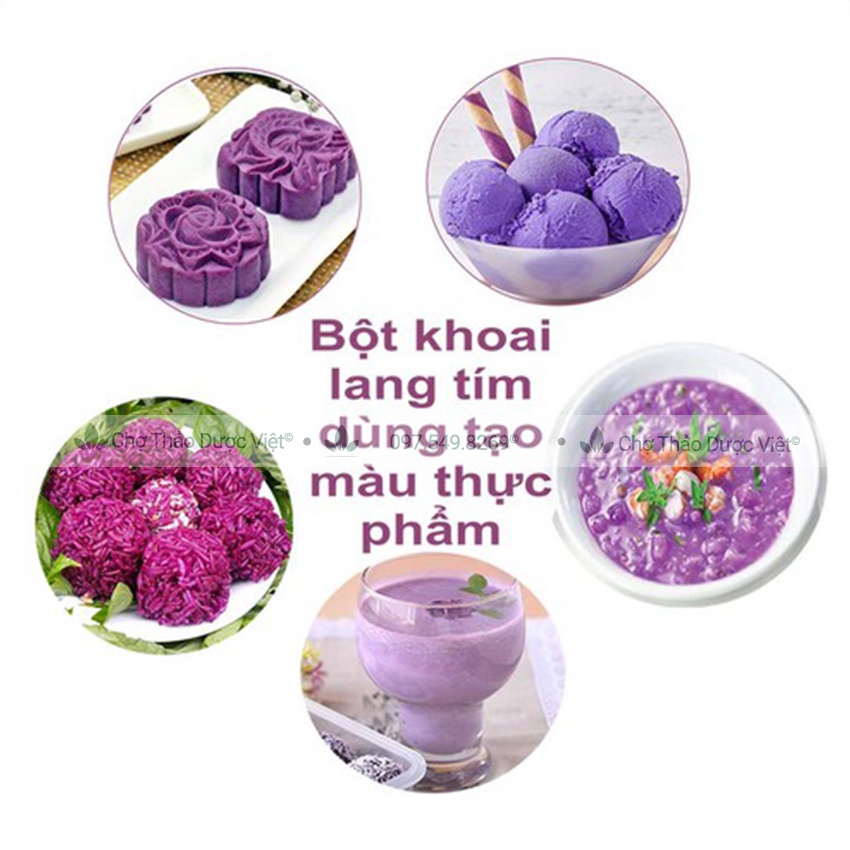 Bột khoai lang tím sấy lạnh 1kg ( Bột hữu cơ tạo màu, nấu ăn) - Chợ Thảo Dược Việt