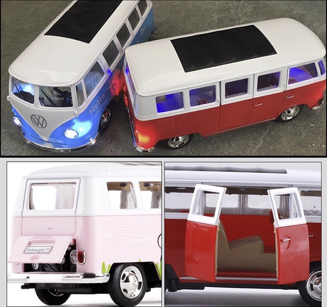 Ảnh thật ✨✨ Mô Hình Kim Loại 1:30 Xe Bus Cổ Điển Volkswagen T1 ✨✨ Dài 14.5cm - Ảnh thật cuối