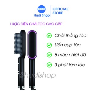 Lược Điện Chải Thẳng Tóc Lược Điện Uốn Tóc Cao Cấp Lược Làm Tóc Nhanh Chóng, Thuận Tiện Hudishop GD407