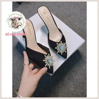 Sục cao gót nữ hiệu mặt trời 7cm, sục cao gót, bò like store q138