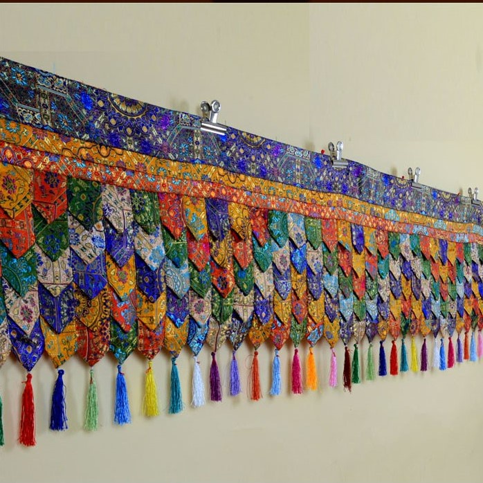 Rèm Quây Trang Trí Bàn Thờ 3 Tầng 5M Ngũ Sắc