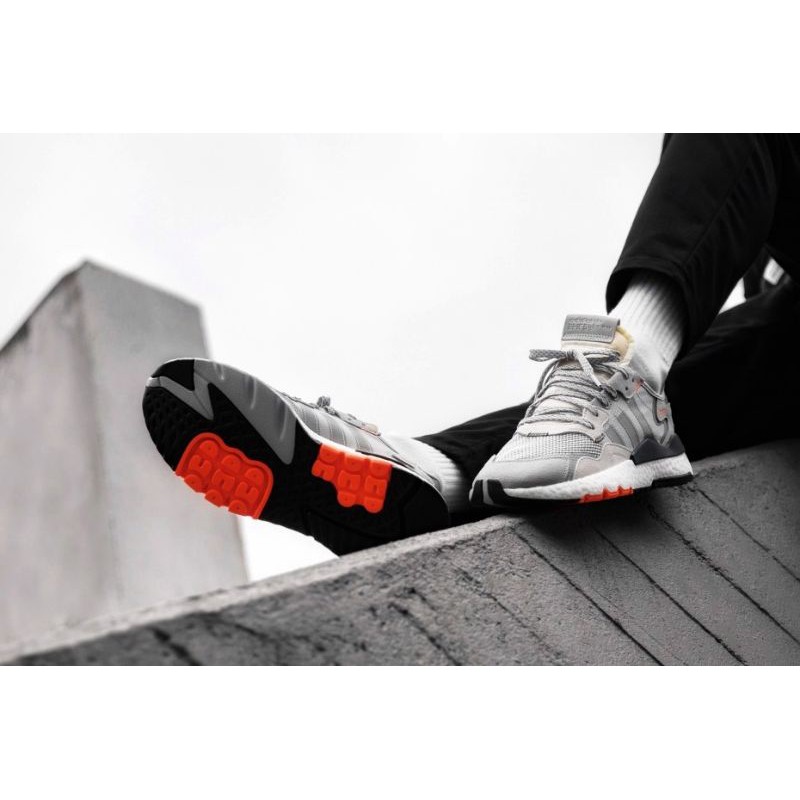 Giày 2hand (Size 38) Adidas Nite Jogger "White shock red"