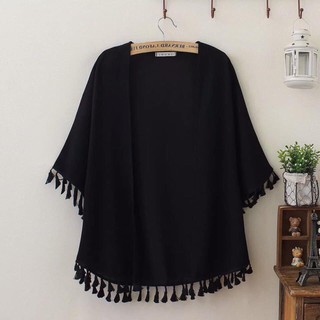 Áo combo kimono tua rua(KÈM ẢNH THÂT)