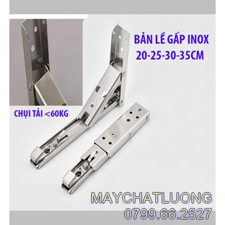 Bản lề gấp thông minh inox 20 , 25, 30, 35cm -bộ 2 chiếc tải trọng 60kg