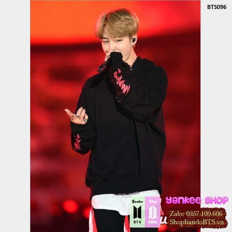 Áo Hoodie Jimin BTS Mặc To By Way Màu Đen