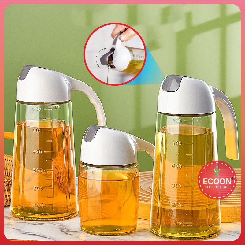 Chai đựng dầu ăn, nước mắm xi dầu tự động đóng mở nắp dung tích 630 ML
