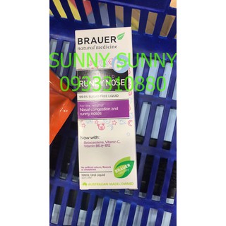 Siro trị sổ mũi brauer runny nose 100ml