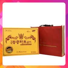 Nước Đông Trùng Hạ Thảo 60 Gói Kanghwa Hàn Quốc Hộp Gỗ Vàng