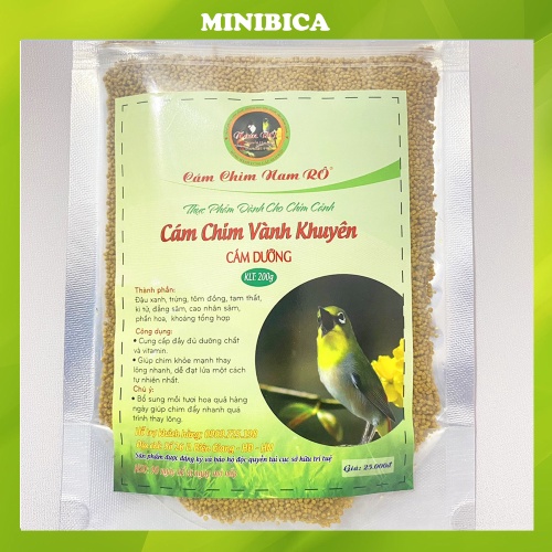 Cám chim Minibica cám vành khuyên Nam Rô cao cấp giá rẻ cho chim mộc, chim líu, chim dưỡng cao cấp CC46