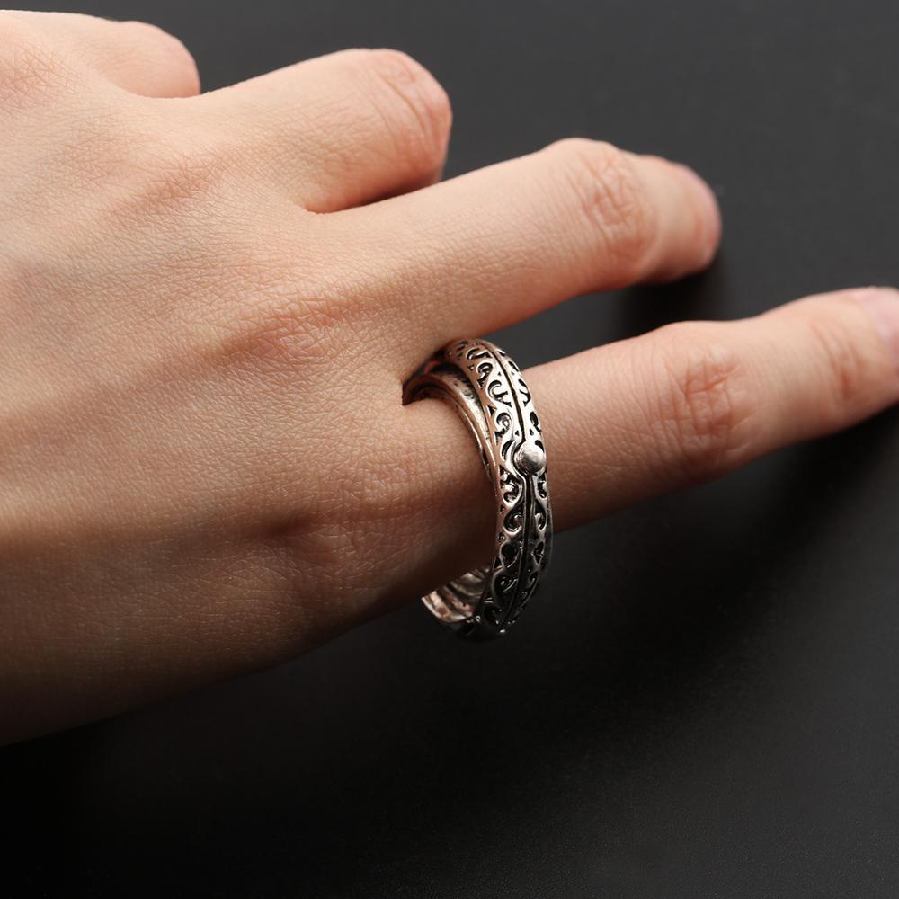 JONYE Nhẫn Cặp Hình Quả Bóng Thiên Văn Học Xoay Được