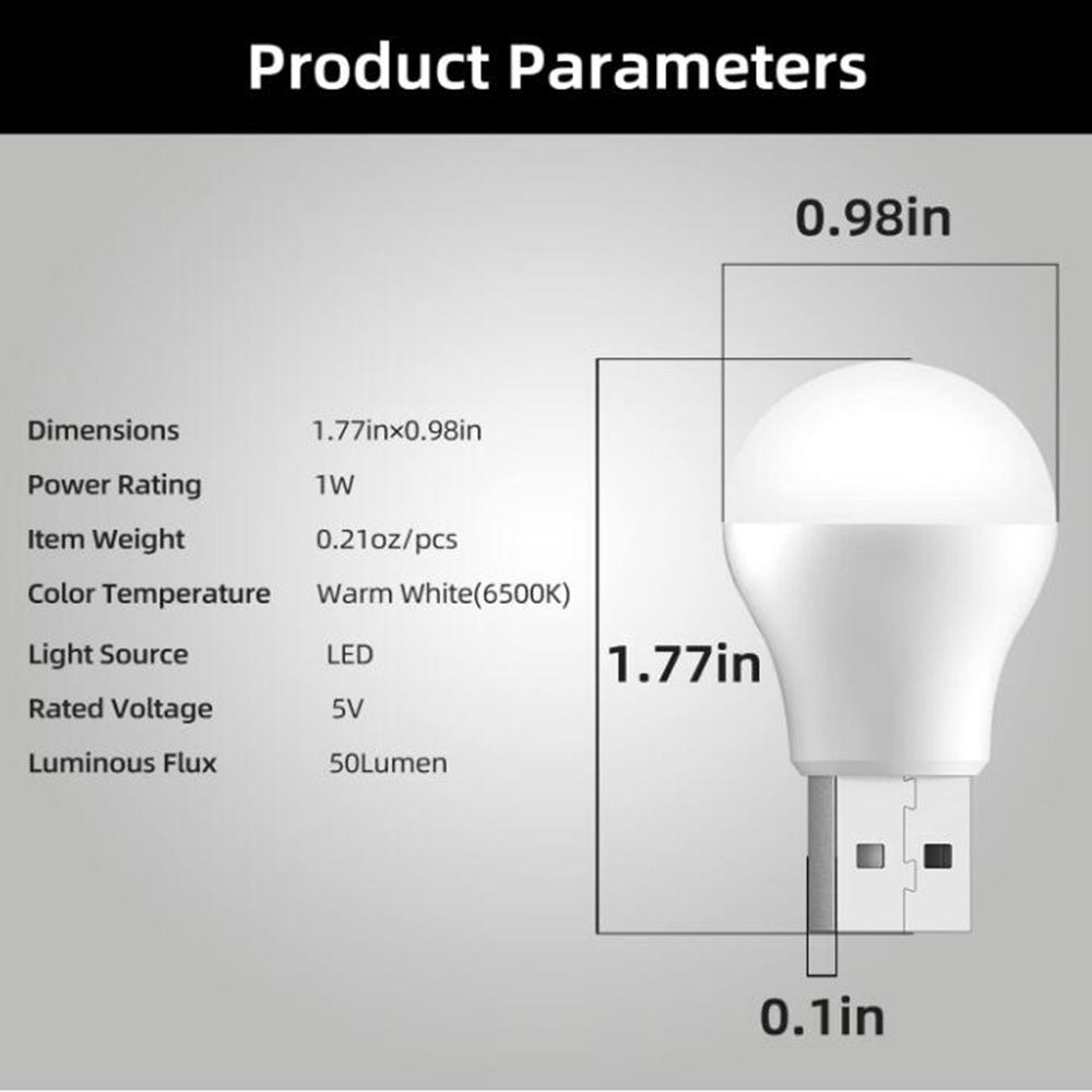 Đèn Ngủ Bóng LED USB Mini Di Động Cho Phòng Ngủ / Hành Lang / Cắm Trại