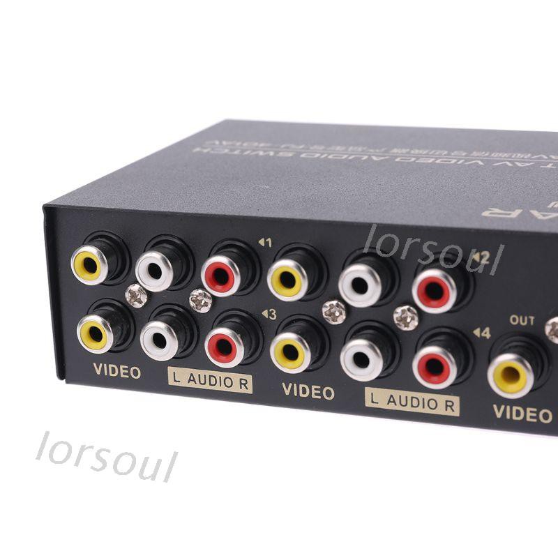 Bộ Chia Âm Thanh / Video 4 Cổng Av Rca 4 Vào 1