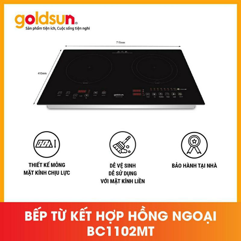 Bếp từ đôi Goldsun BB1201,02 GT/MT