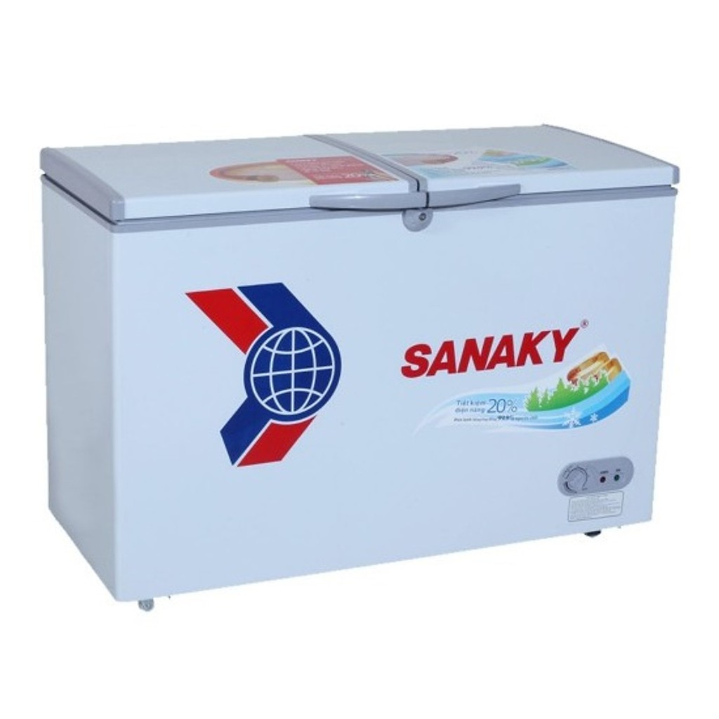 Tủ Đông Sanaky VH-3699W1 - 2 NGĂN 1 ĐÔNG 1 MÁT,2 CÁNH,260 LÍT