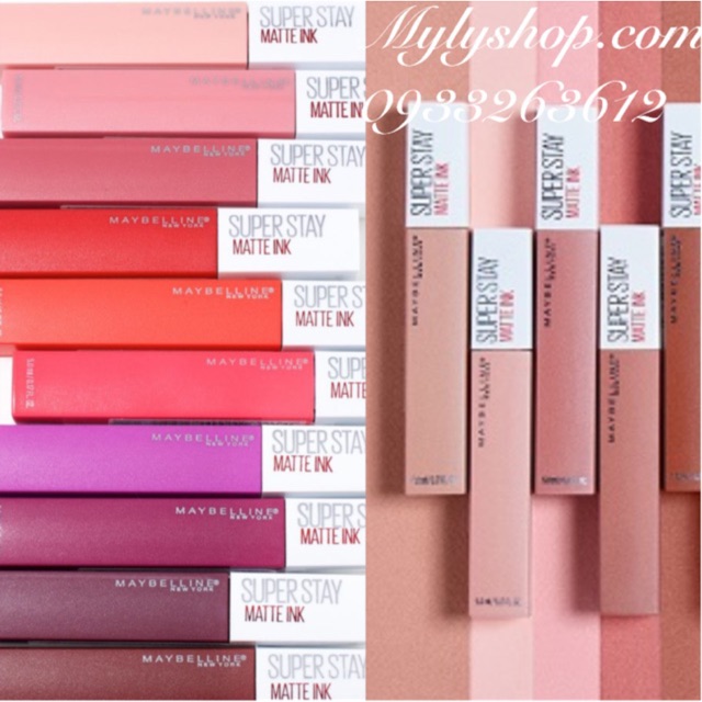 Son kem lì Hôn Không Phai Maybelline Superstay Matte Ink 5ml Hàng Mỹ