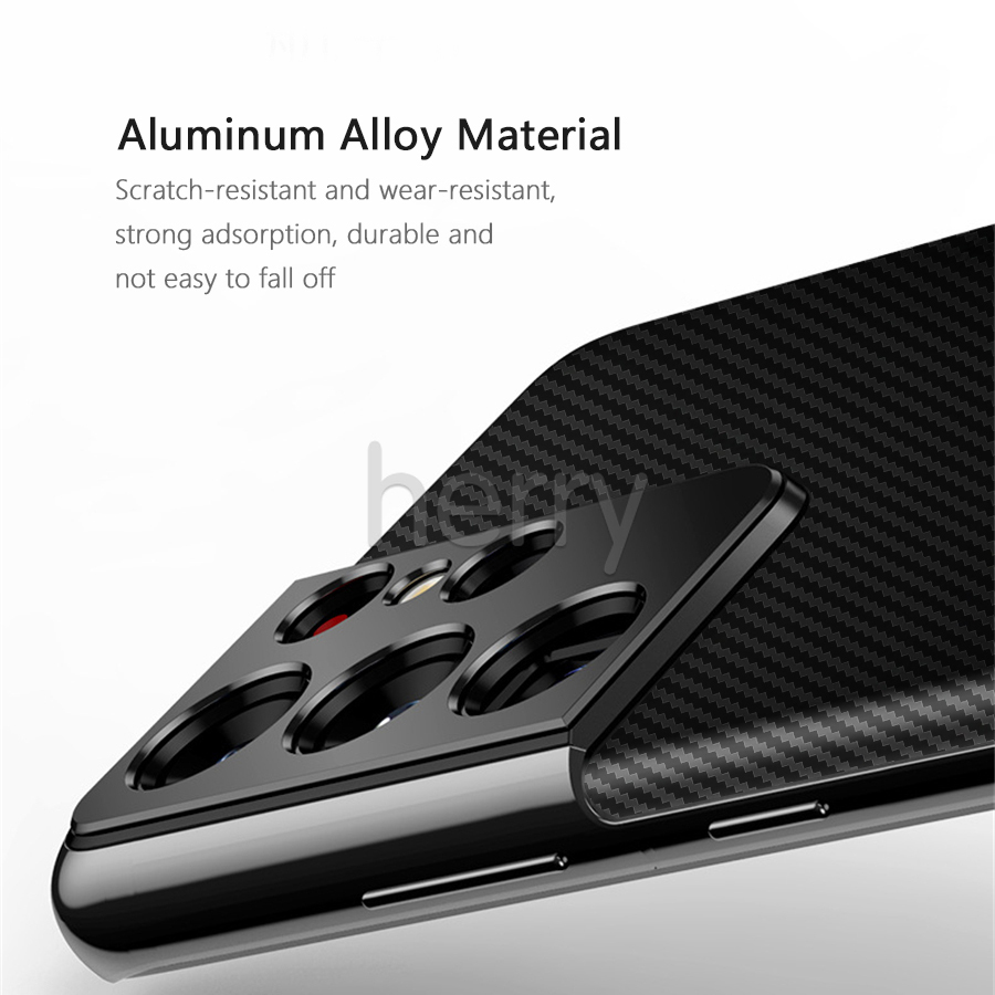 Miếng dán cacbon mặt lưng và kim loại bảo vệ máy ảnh 2 trong 1 cho Samsung Galaxy S21 Note 20 Ultra S20 Plus S20 FE 5G