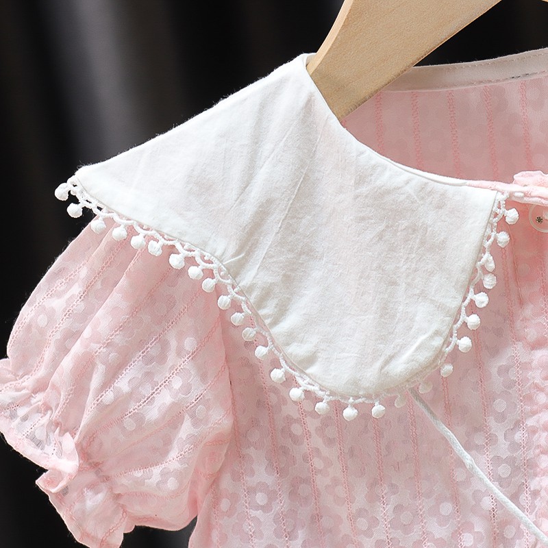 ❤Đầm Cổ Búp Bê Thời Trang Cho Bé ❤ Váy Bé Gái Miễn Phí Túi ❤Đầm Nữ Kiểu Dáng Thời Trang Thanh Lịch❤Váy Trẻ Em Váy Kẻ Sọc ❤