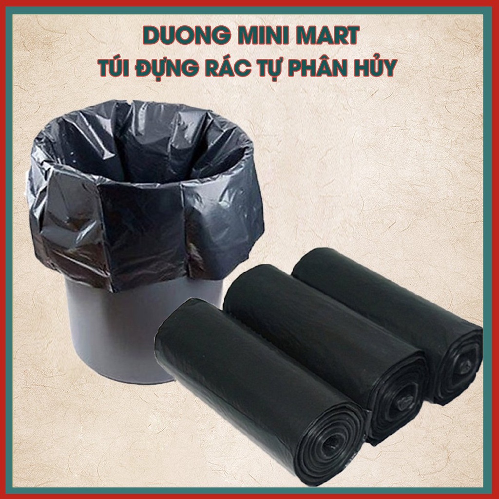 Túi Rác Tự Phân Hủy, Bao Dựng Rác Đen Cỡ 55*65 cm Tiện Sử Dụng