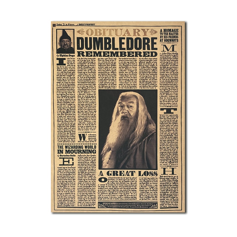 Poster Phim Harry Potter size 51 5x36 cm. Để Trang Trí.