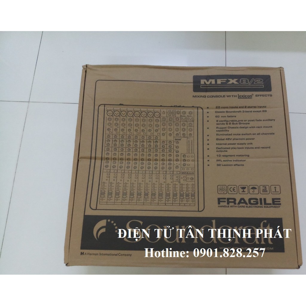 Bàn mixer soundcraft mfx8/2 hàng chuẩn loại 1 - mfx8/2- mixer mfx8 - soundcraft mfx 8/2- MFX 8/2
