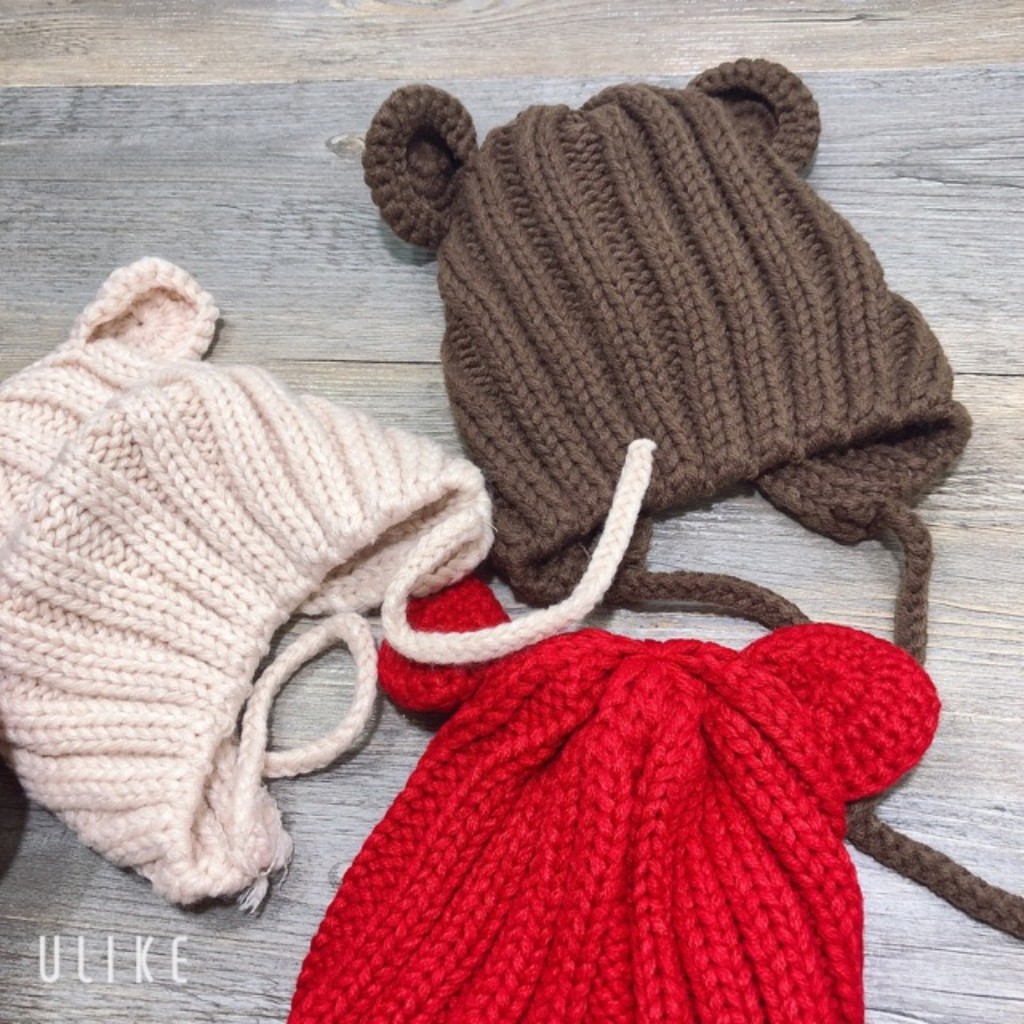 Sỉ mũ len tai gấu cho bé 1- 3 tuổi - nhiều màu - Duonghieu6789