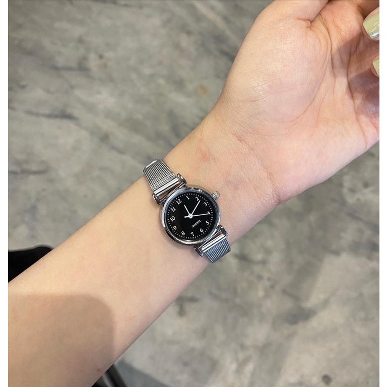 Đồng hồ nữ dây thép cao cấp mặt tròn kiểu dáng đơn giản trẻ trung DHL3 LOUSMORE