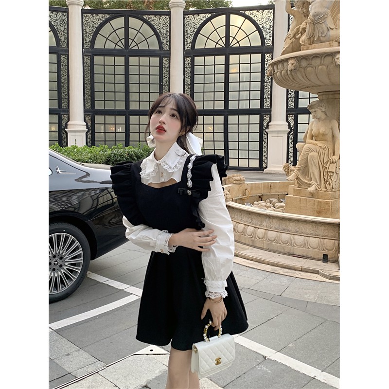 Set đầm nữ phong cách tiểu thư sang chảnh ngọt ngào hàng Quảng Châu cao cấp đầu xu hướng thời trang khí chất