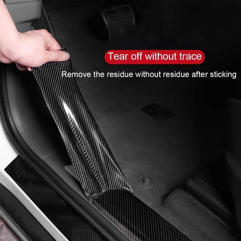 1 Cuộn Phim Dán Bảo Vệ Cạnh Cửa Xe Hơi Chống Va Chạm Bằng Sợi Carbon Sự Bảo Vệ